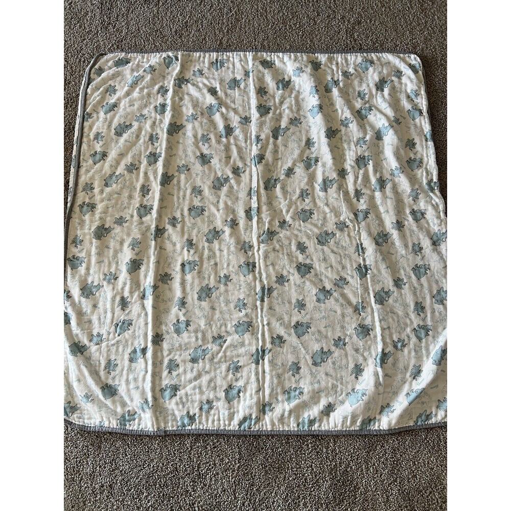 Dr. Suess Horton Hears a Who Baby Blanket 40x40 by Trend Lab 100% Cotton Lovey